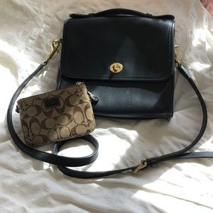 Coach Vintage Satchel Crossbody Black and Purse
